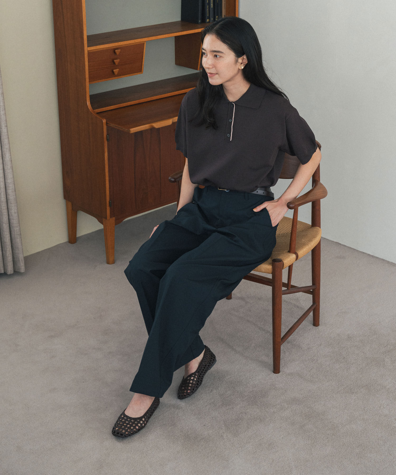 URBAN RESEARCH DOORS「ハイウエストストレッチチノパンツ」|その他|