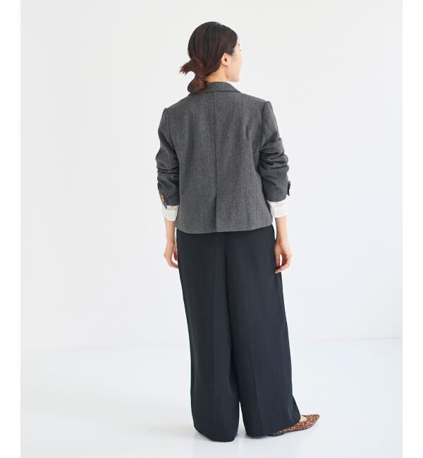 le.coeur blanc「ヘリンボーン柄ショートテーラージャケット」|その他|