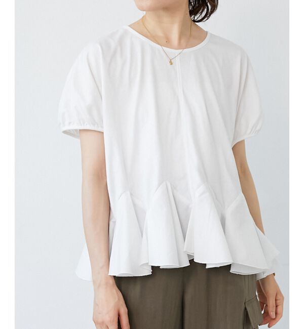  「TORRAZZO DONNA裾フレアートップス」|Tシャツ・カットソー|
