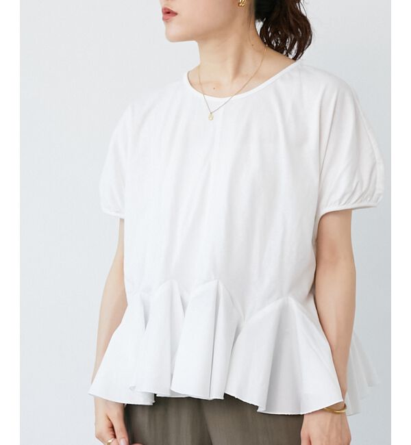  「TORRAZZO DONNA裾フレアートップス」|Tシャツ・カットソー|