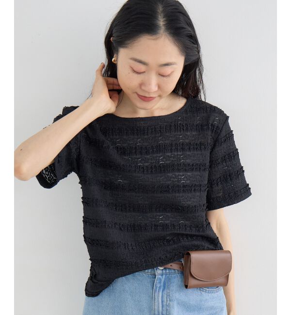  「レーシーフリルカットソー」|Tシャツ・カットソー|
