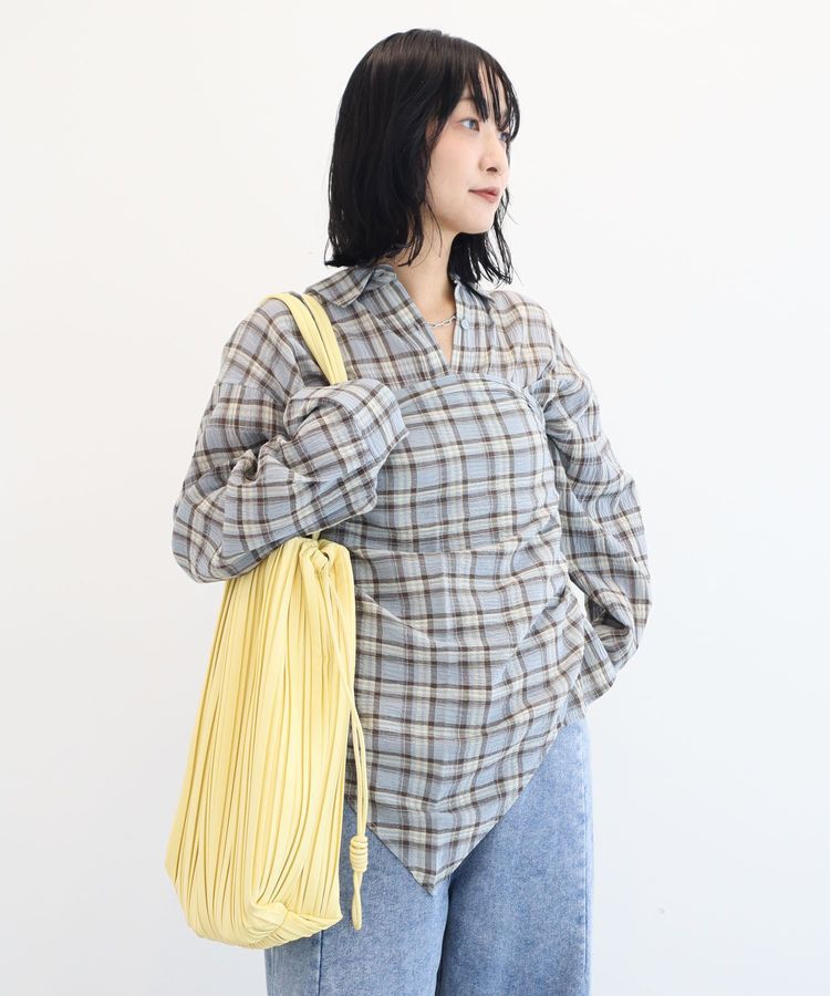 Green Parks「スカーフ付チェックシャツ」|シャツ・ブラウス|