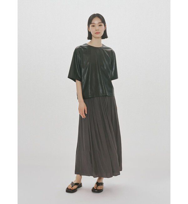 MIDIUMISOLID「MIDIUMISOLID for Ladies シンセティックレザートップス」|Tシャツ・カットソー|