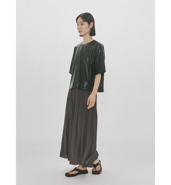 MIDIUMISOLID「MIDIUMISOLID for Ladies シンセティックレザートップス」|Tシャツ・カットソー|