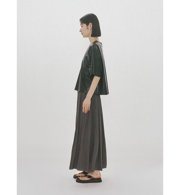 MIDIUMISOLID「MIDIUMISOLID for Ladies シンセティックレザートップス」|Tシャツ・カットソー|