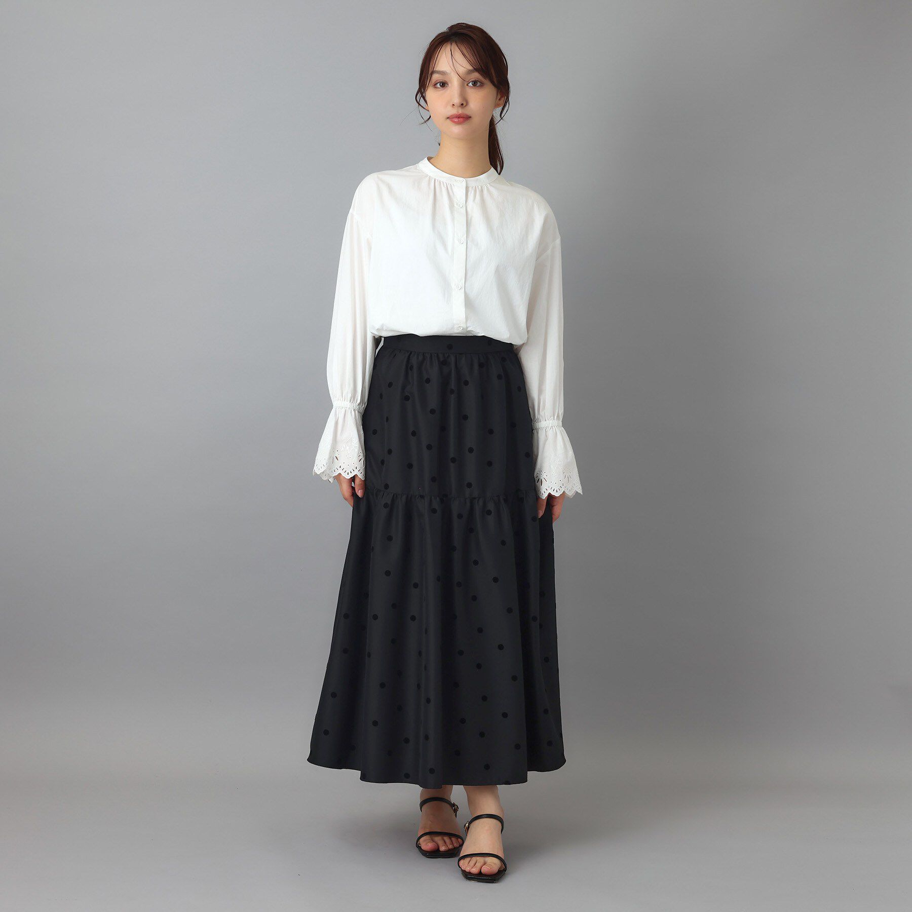 DRESSTERIOR「フロッキードットスカート」|スカート|