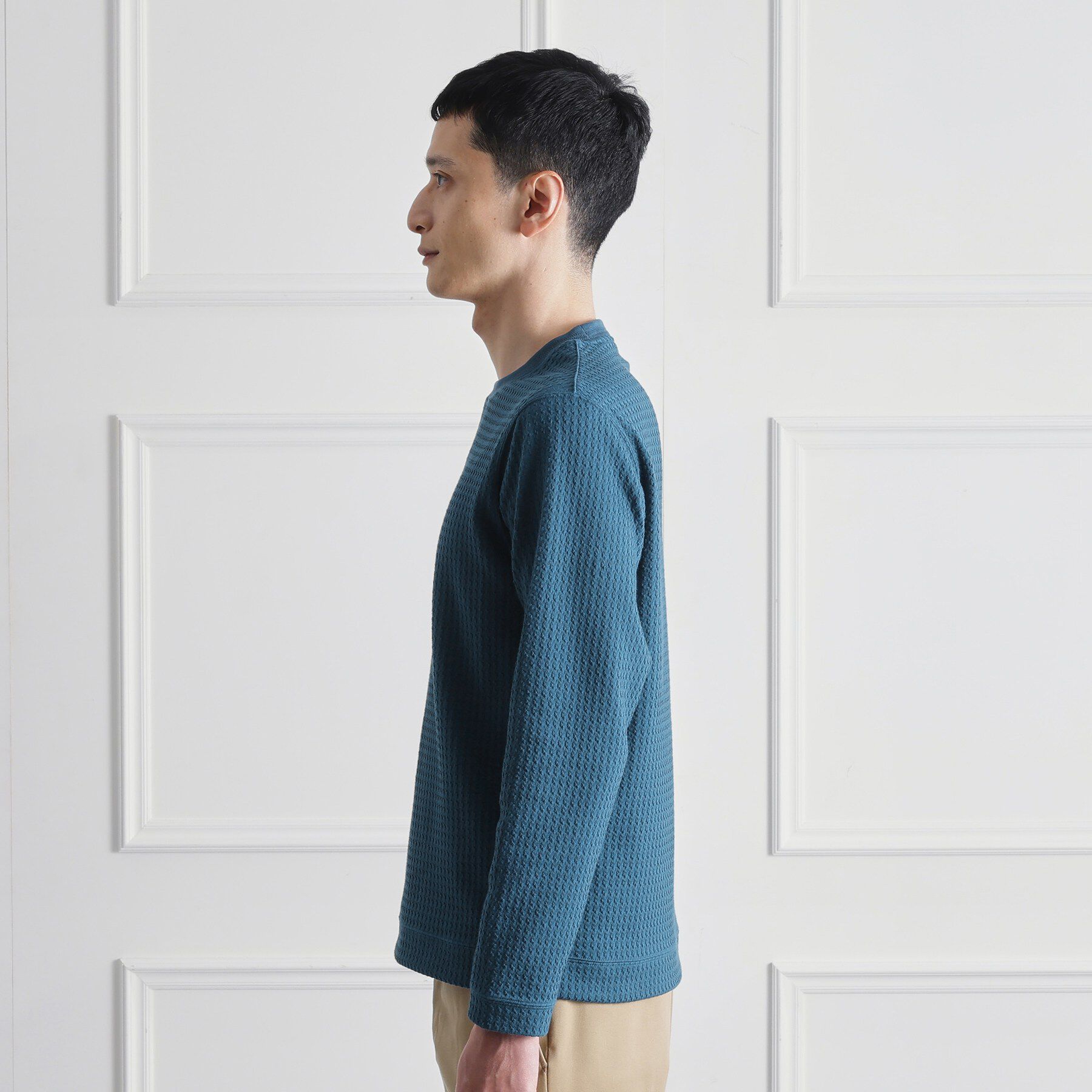 TAKEO KIKUCHI「千鳥柄 ストレッチ プルオーバー」|Tシャツ・カットソー|