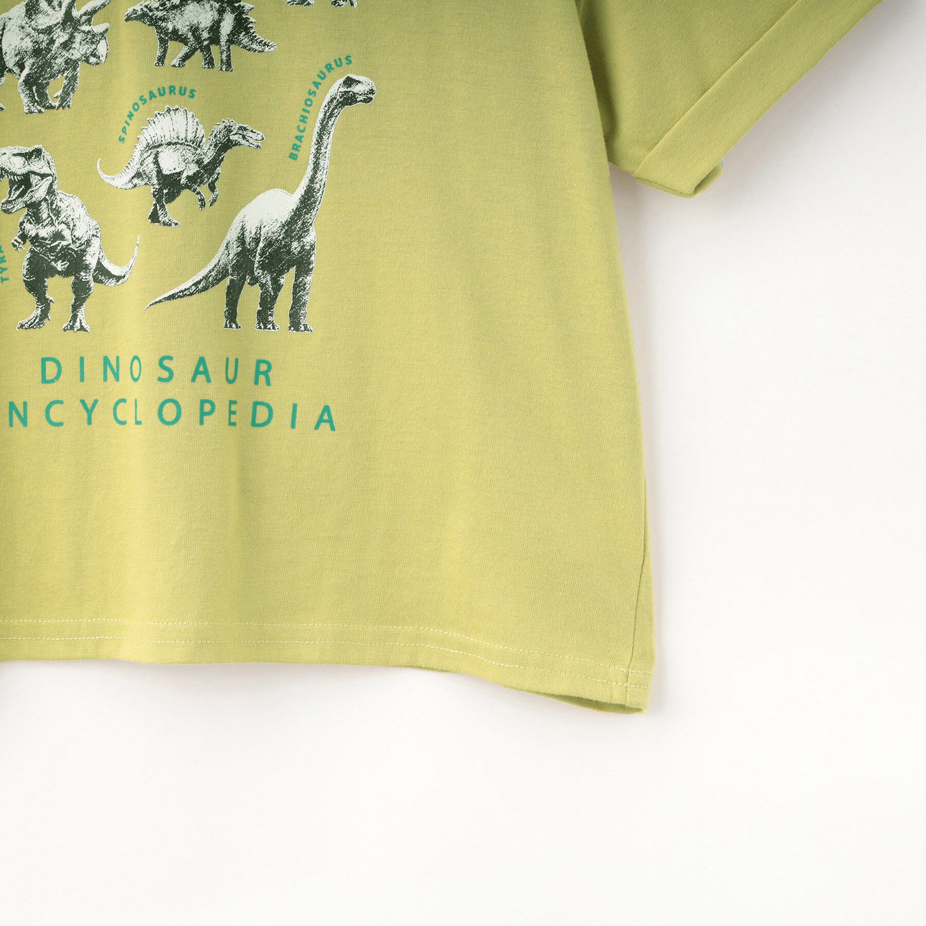 SHOO･LA･RUE「【100-120cm】猛獣恐竜フォト図鑑Tシャツ」|Tシャツ・カットソー|