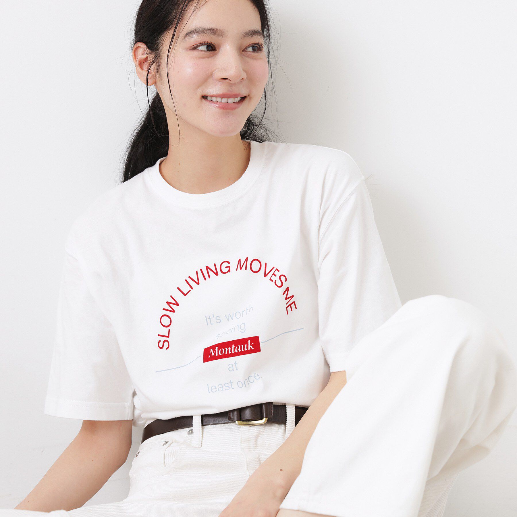 Dessin「【洗える】オーガニックコットンロゴTシャツ」|Tシャツ・カットソー|