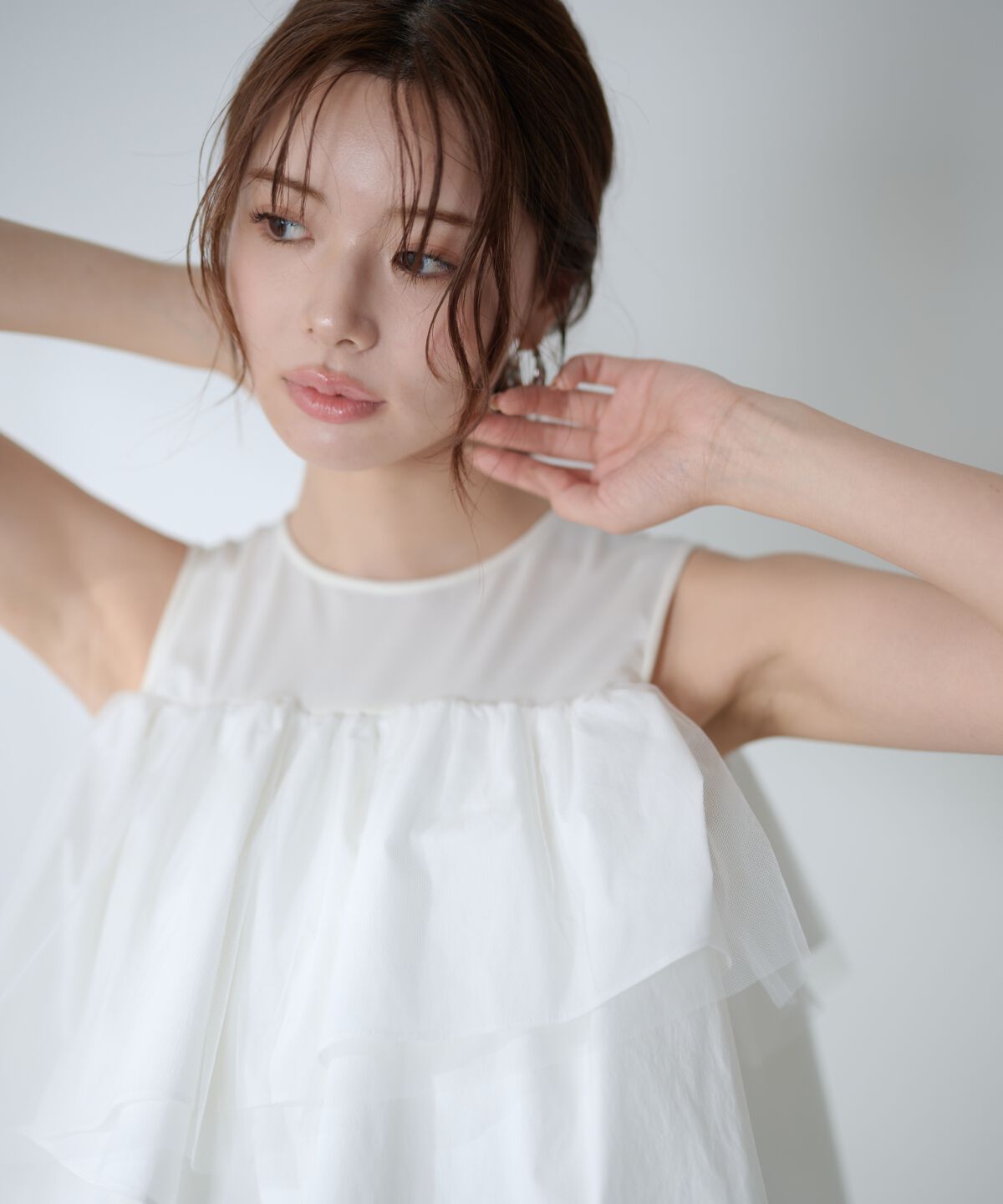アンドクチュール「ランダムティアードドッキングカットソー」|Tシャツ・カットソー|