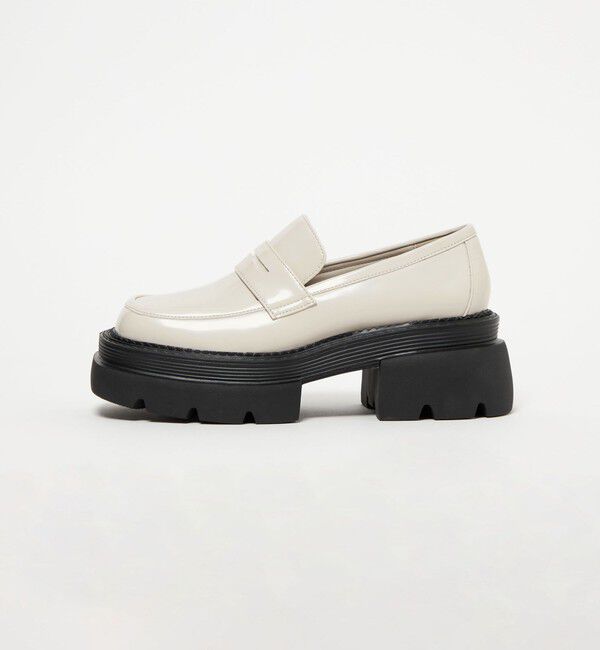 SY UNITED ARROWS「＜SY＞ スクエアボリュームローファー フラット65&uarr;」|ローファー|OFF WHITE