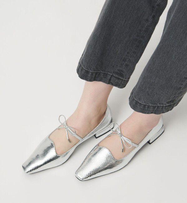 ODETTE E ODILE「＜SY＞ウェーブカットリボン フラット25&uarr;」|パンプス|