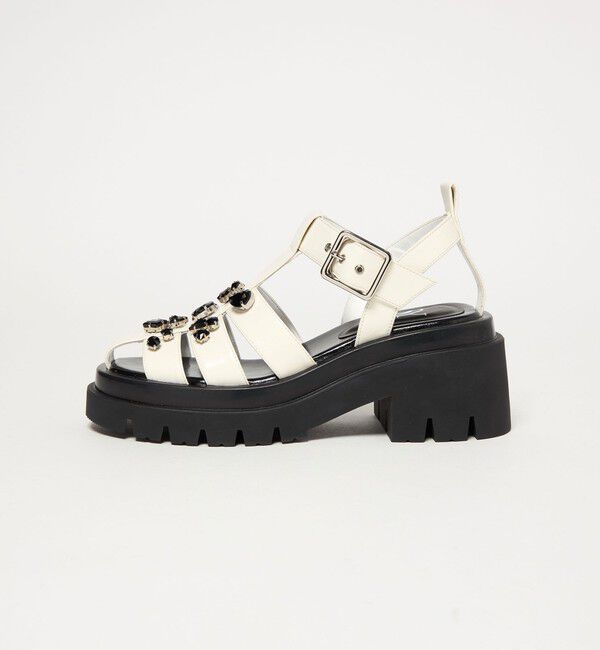 ODETTE E ODILE「＜SY＞ ビジューグルカ サンダル75&uarr;」|サンダル|OFF WHITE