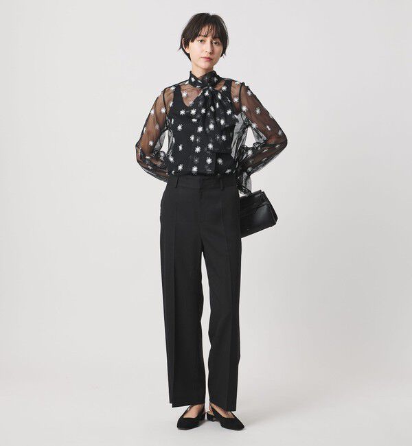UNITED ARROWS「チュールフラワー ボウタイブラウス ‐ウォッシャブル‐」|シャツ・ブラウス|