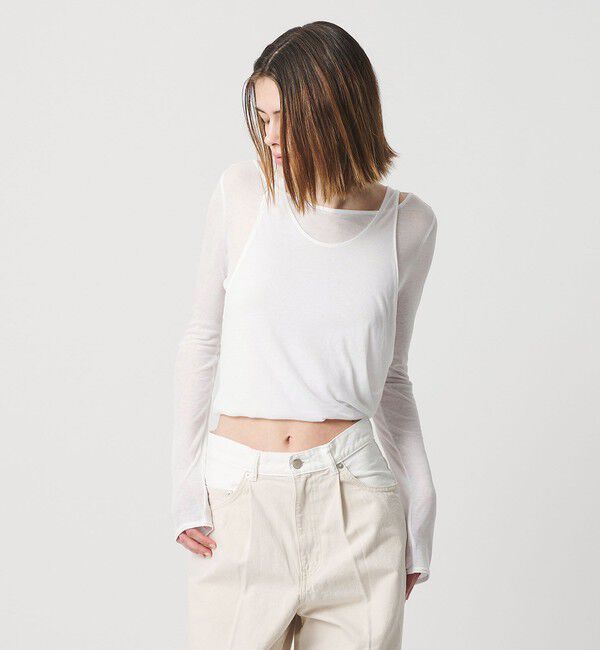 AEWEN MATOPH「＜AEWEN MATOPH＞イレギュラーレイヤード ロングスリーブカットソー ‐2WAY‐」|Tシャツ・カットソー|