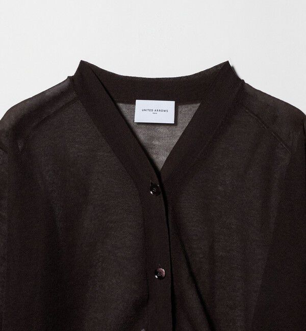 UNITED ARROWS「シアー Vネック カーディガン ‐ウォッシャブル‐」|カーディガン|