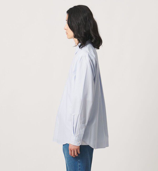 UNITED ARROWS「カリビアーナミルズ ストライプ ポプリン レギュラーカラーシャツ」|シャツ・ブラウス|