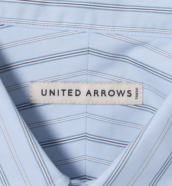 UNITED ARROWS「カリビアーナミルズ ストライプ ポプリン レギュラーカラーシャツ」|シャツ・ブラウス|