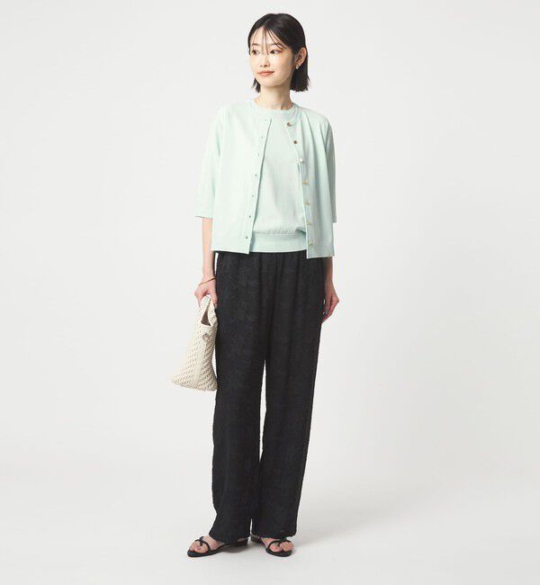 UNITED ARROWS green label relaxing「ハーフスリーブ ニット カーディガン ウォッシャブル 接触冷感 UVカット」|カーディガン|