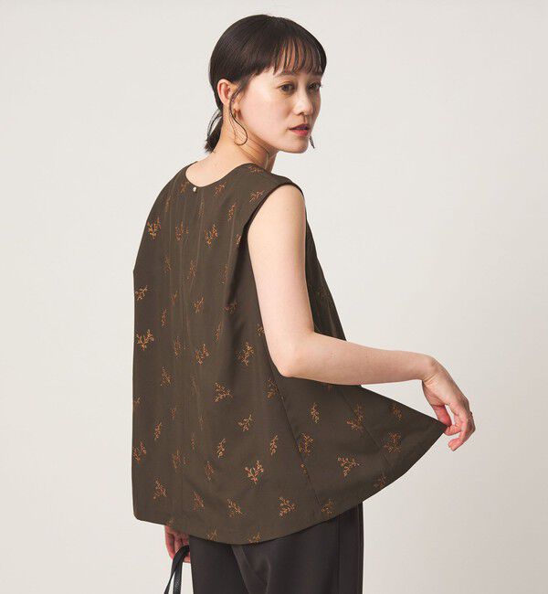 UNITED ARROWS green label relaxing「ラメ エンブロイダリー ノースリーブ ブラウス」|シャツ・ブラウス|