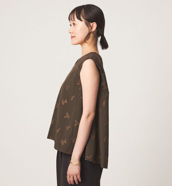 UNITED ARROWS green label relaxing「ラメ エンブロイダリー ノースリーブ ブラウス」|シャツ・ブラウス|