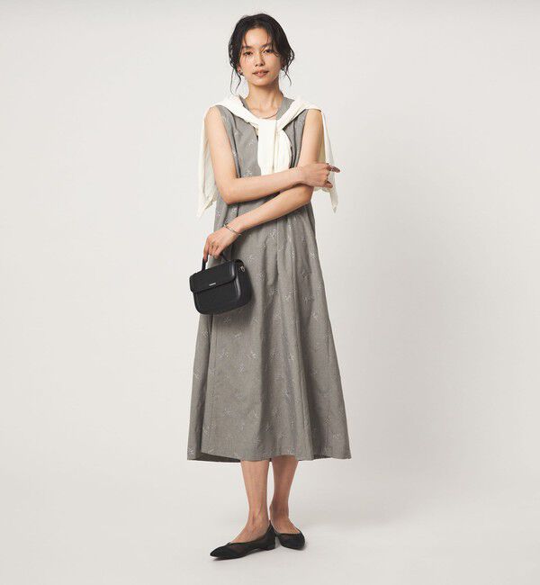 UNITED ARROWS green label relaxing「［size SHORTあり］ラメ エンブロイダリー ジャンパースカート」|ジャンパースカート|