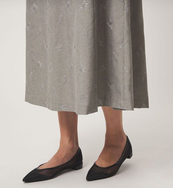 UNITED ARROWS green label relaxing「［size SHORTあり］ラメ エンブロイダリー ジャンパースカート」|ジャンパースカート|