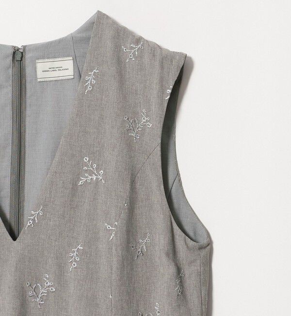 UNITED ARROWS green label relaxing「［size SHORTあり］ラメ エンブロイダリー ジャンパースカート」|ジャンパースカート|