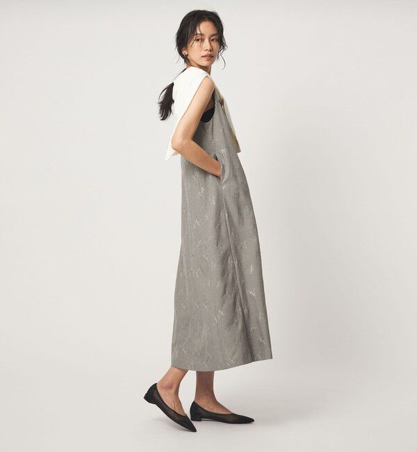 UNITED ARROWS green label relaxing「［size SHORTあり］ラメ エンブロイダリー ジャンパースカート」|ジャンパースカート|