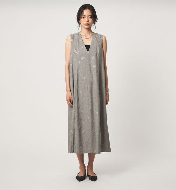UNITED ARROWS green label relaxing「［size SHORTあり］ラメ エンブロイダリー ジャンパースカート」|ジャンパースカート|