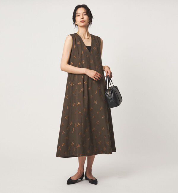 UNITED ARROWS green label relaxing「［size SHORTあり］ラメ エンブロイダリー ジャンパースカート」|ジャンパースカート|