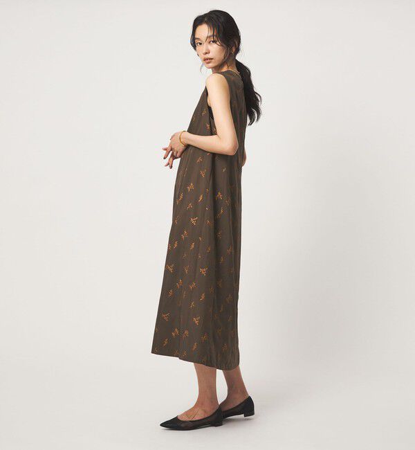 UNITED ARROWS green label relaxing「［size SHORTあり］ラメ エンブロイダリー ジャンパースカート」|ジャンパースカート|