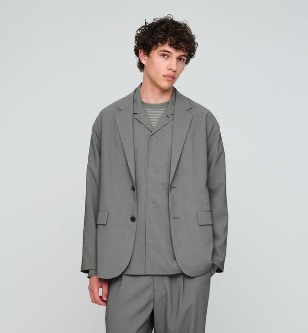 UNITED ARROWS green label relaxing「SHIELDRY カジュアル ジャケット -伸縮性・UVカット・遮熱-」|テーラードジャケット|MD.GRAY