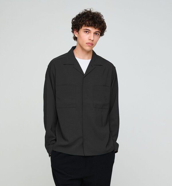 UNITED ARROWS green label relaxing「SHIELDRY フライフロント 長袖 オープンカラー シャツ -伸縮性・UVカット・遮熱-」|シャツ・ブラウス|