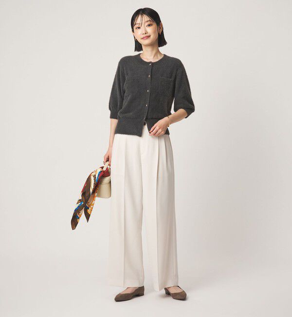 UNITED ARROWS green label relaxing「フラッフフェザー ハーフスリーブ ニット カーディガン」|カーディガン|