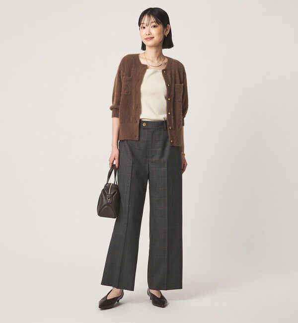 UNITED ARROWS green label relaxing「フラッフフェザー ハーフスリーブ ニット カーディガン」|カーディガン|