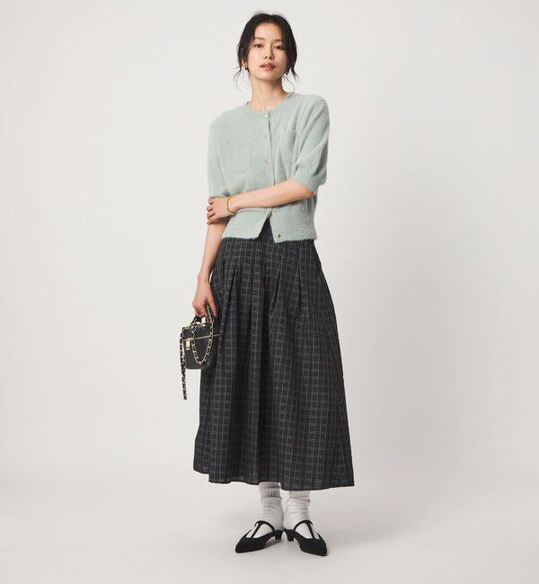 UNITED ARROWS green label relaxing「フラッフフェザー ハーフスリーブ ニット カーディガン」|カーディガン|