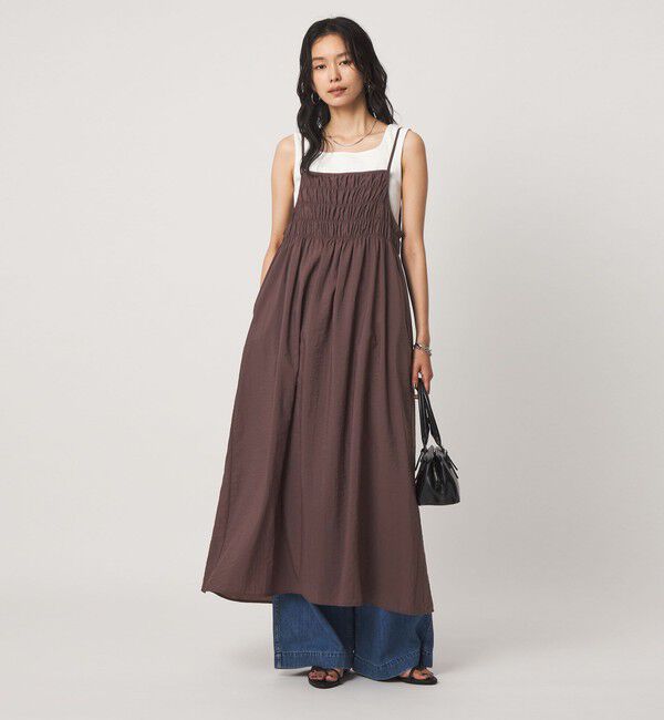 UNITED ARROWS green label relaxing「シャーリング キャミソール ワンピース」|ワンピース|