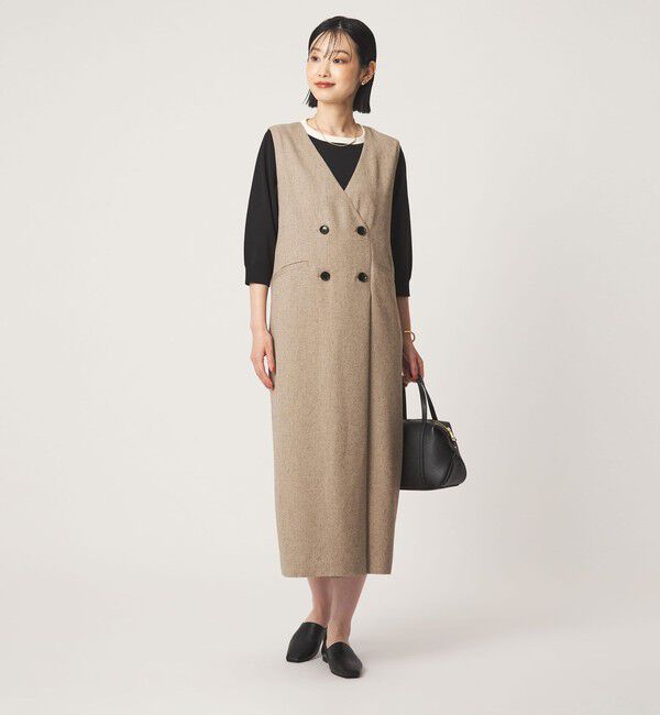 UNITED ARROWS green label relaxing「ネップツイル ジャンパースカート マシンウォッシャブル」|ジャンパースカート|
