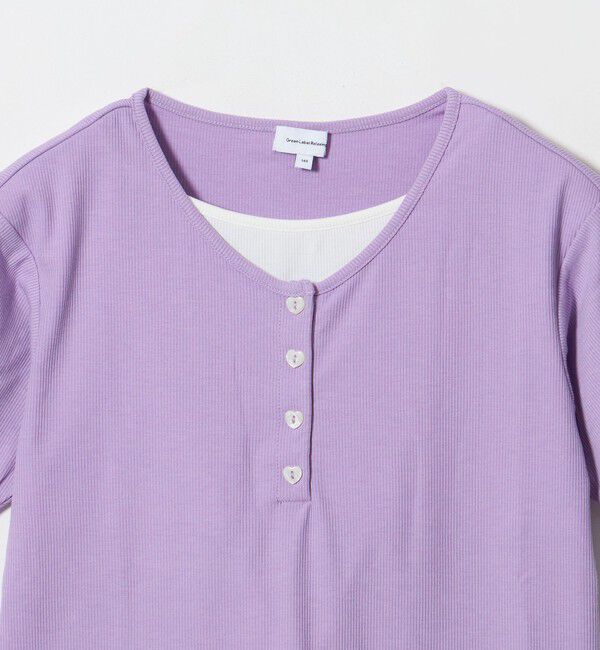 UNITED ARROWS green label relaxing「テレコ ヘンリーネック Tシャツ / キッズ 140cm-160cm」|Tシャツ・カットソー|