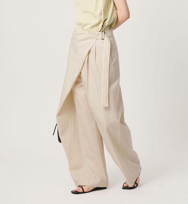 BEAUTY&YOUTH UNITED ARROWS「フロントラップ ベルト パンツ ウォッシャブル」|その他|BEIGE