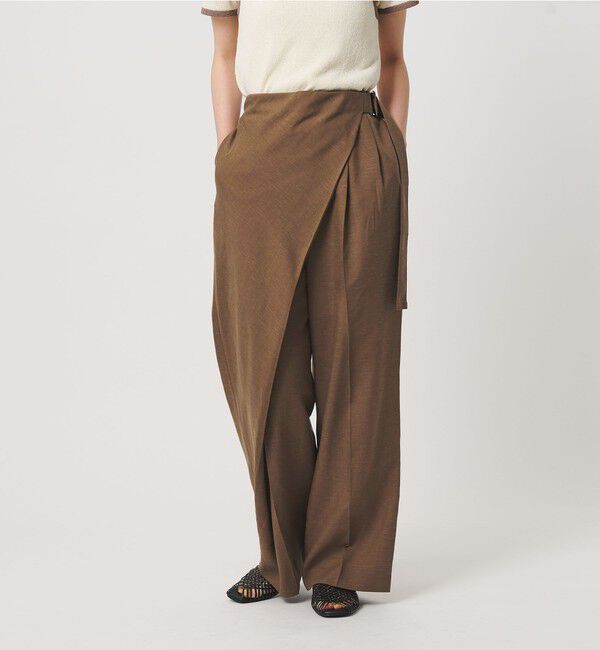 BEAUTY&YOUTH UNITED ARROWS「フロントラップ ベルト パンツ ウォッシャブル」|その他|MD.BROWN