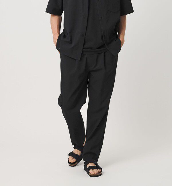BEAUTY&YOUTH UNITED ARROWS「KOMATSU PACK トロピカル 1P テーパード イージー パンツ NO.6 ストレッチ 吸水速乾 UVカット セットアップ」|チノ|