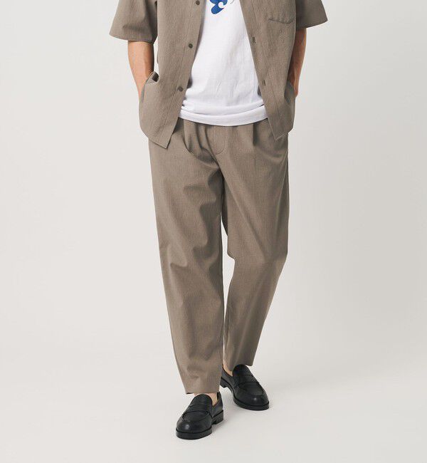 BEAUTY&YOUTH UNITED ARROWS「KOMATSU PACK トロピカル 1P テーパード イージー パンツ NO.6 ストレッチ 吸水速乾 UVカット セットアップ」|チノ|