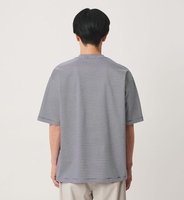 BEAUTY&YOUTH UNITED ARROWS「クール デオドラント クルーネック ボーダー Tシャツ 接触冷感 抗菌防臭」|Tシャツ・カットソー|