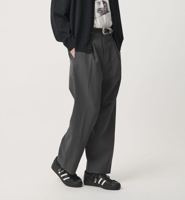 BEAUTY&YOUTH UNITED ARROWS「エアロ ツイル 1プリーツ スラックス NO.9」|チノ|