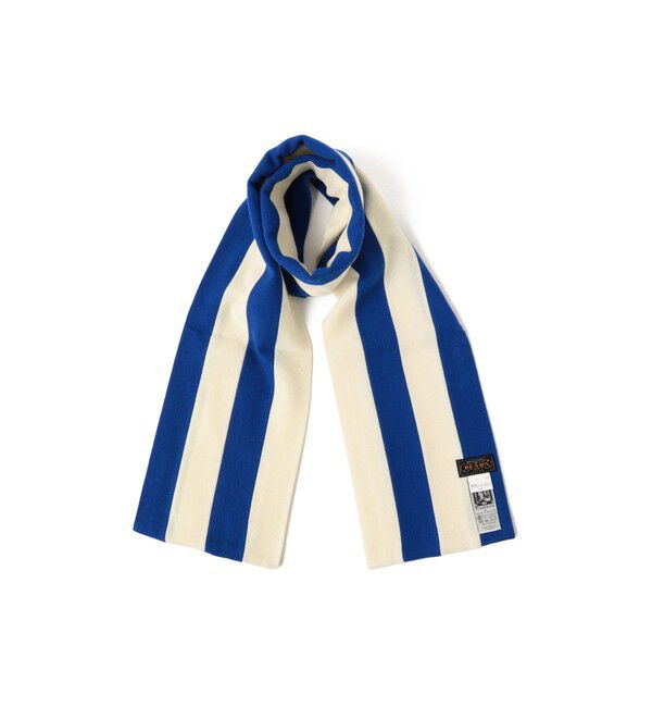 BEAMS PLUS「ENGLISH TRADITION &times; BEAMS PLUS / 別注 スクールマフラー」|マフラー|WHT*BLU