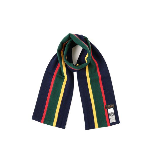 BEAMS PLUS「ENGLISH TRADITION &times; BEAMS PLUS / 別注 スクールマフラー」|マフラー|NVY*GLD*GRN