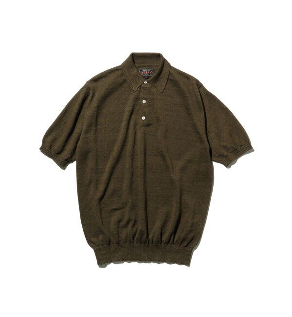 BEAMS PLUS「Knit Polo Hemp」|ポロシャツ|D.GRN