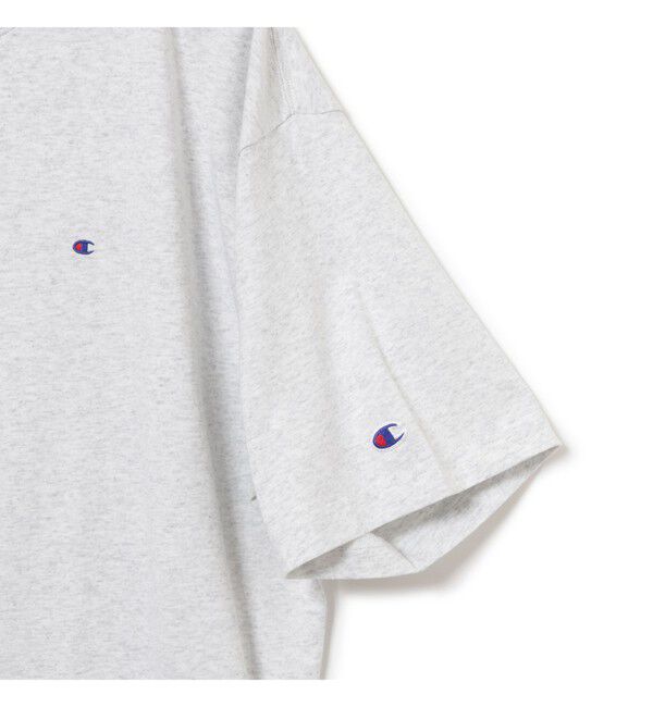 BEAMS「BEAMS｜【別注】Champion / Fake In T-Shirt｜オーバーサイズ｜チビロゴ｜ドライな着心地」|Tシャツ・カットソー|